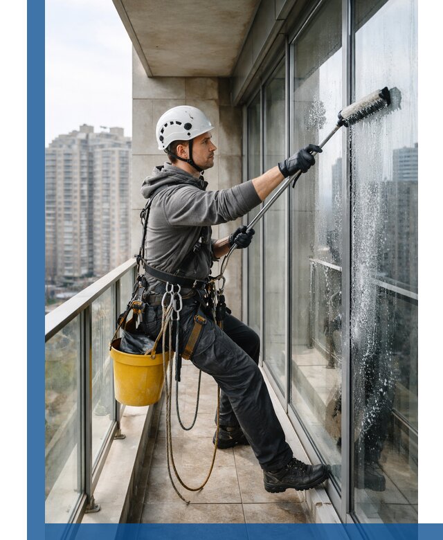 Профессиональная мойка балконного остекления в Железногорске