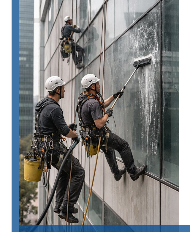 Профессиональная высотная мойка фасадов зданий в Железногорске