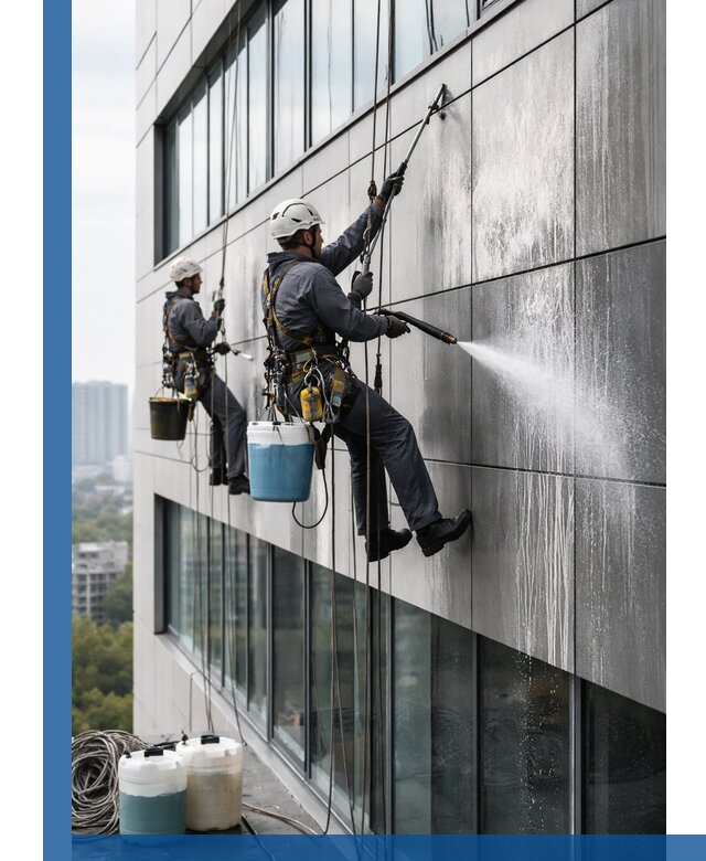 Профессиональная мойка вентилируемых фасадов в Железногорске