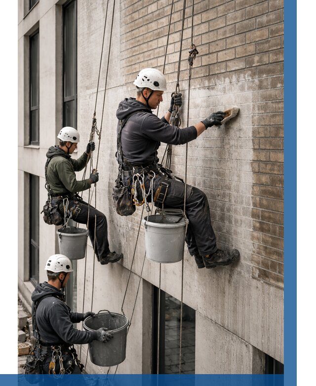 Удаление высолов с фасада в Железногорске от 258 р. | ВЫСОТНИК-Жлр