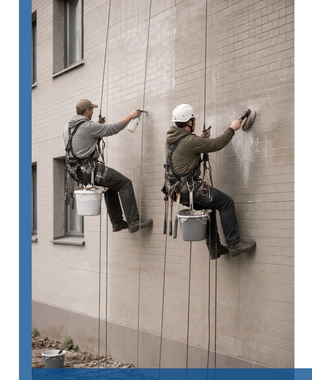 Удаление высолов с фасада зданий в Железногорске без повреждений и следов