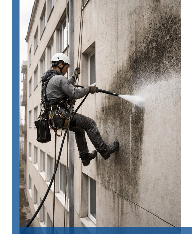 Профессиональная очистка фасадов от плесени в Железногорске