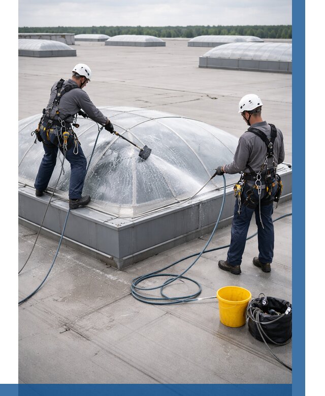 Мойка зенитных фонарей в Железногорске, заказать от 4652 р. | ВЫСОТНИК-Жлр