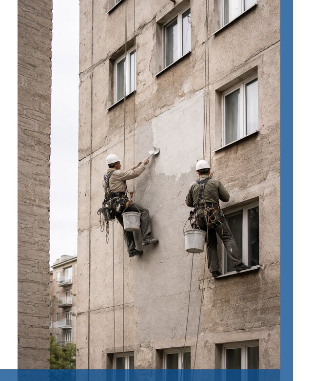 Косметический ремонт фасада в Железногорске от 1137 р. | ВЫСОТНИК-Жлр