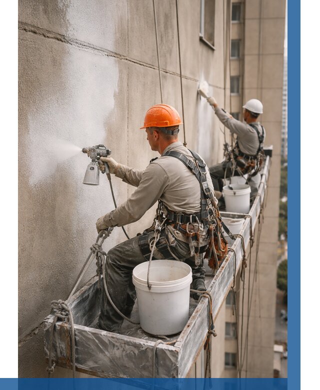 Грунтовка фасада на высоте в Железногорске от 124 р. | ВЫСОТНИК-Жлр