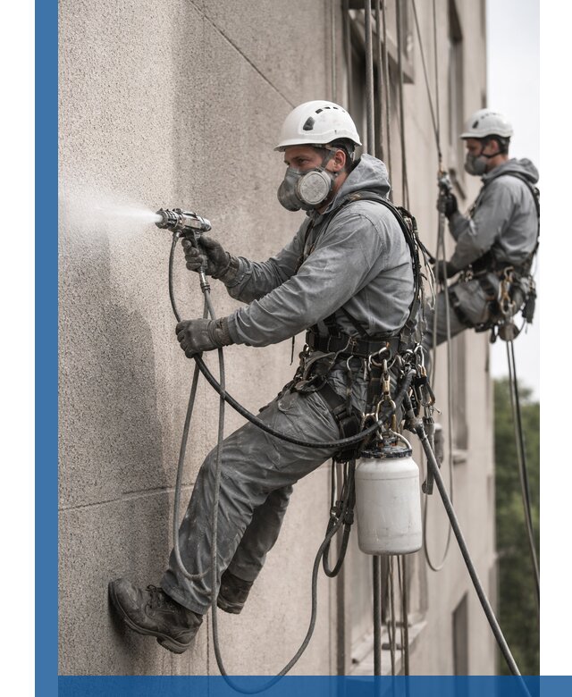 Безвоздушная покраска фасадов зданий в Железногорске профессионально