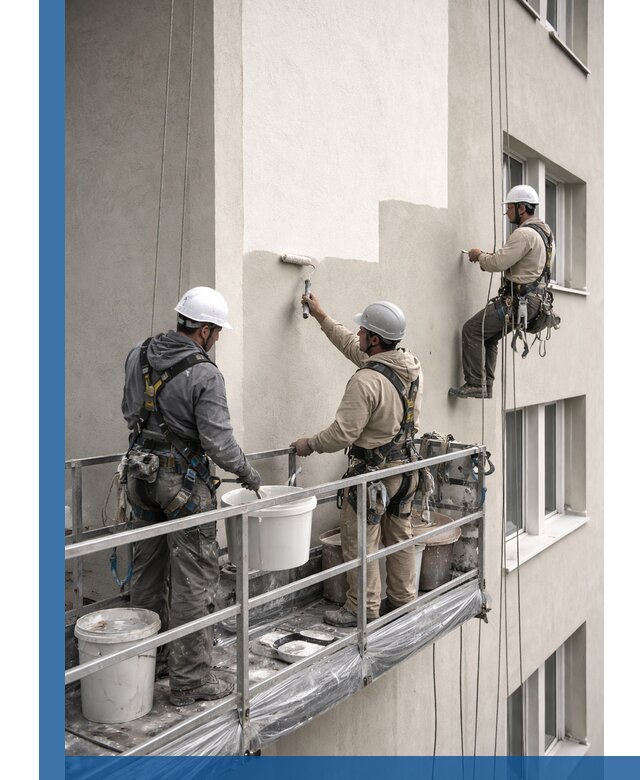 Покраска оштукатуренного фасада в Железногорске под ключ с гарантией