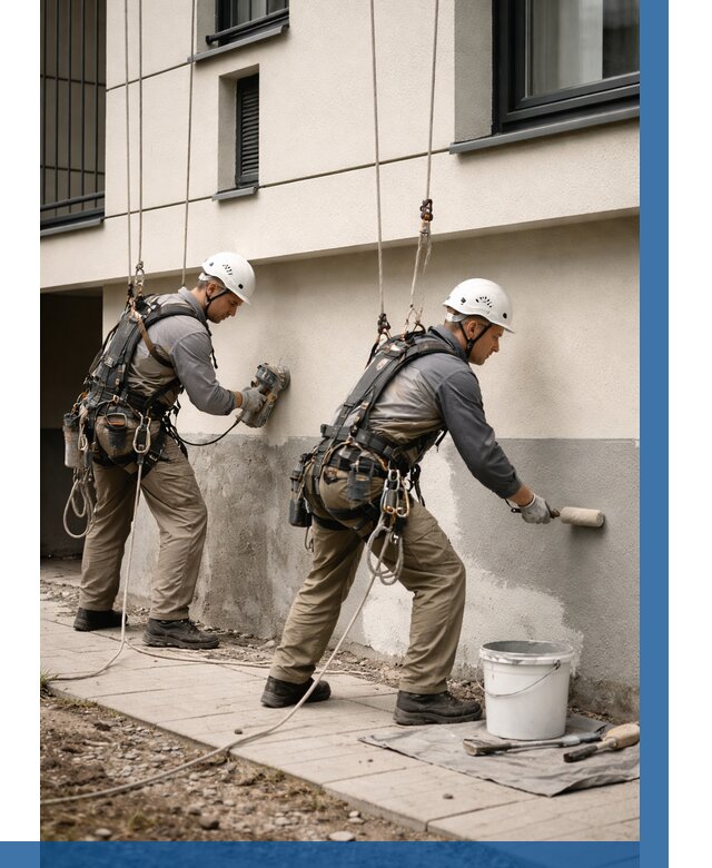 Окраска цоколя здания в Железногорске от 465 р. под ключ | ВЫСОТНИК-Жлр