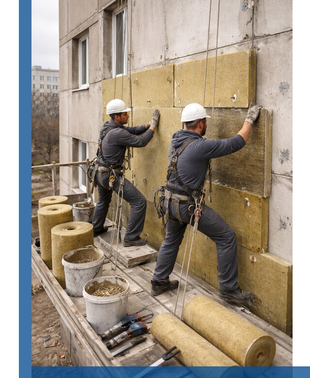 Утепление фасада минватой в Железногорске под ключ с гарантией