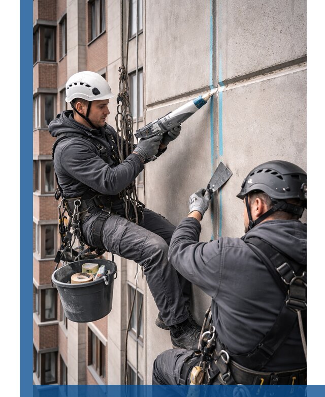 Вторичная герметизация швов фасада и кровли в Железногорске