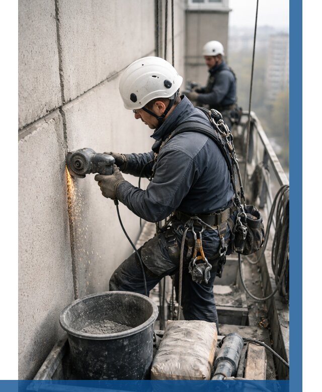 Штробление межпанельных швов в Железногорске от 1240 р. | ВЫСОТНИК-Жлр