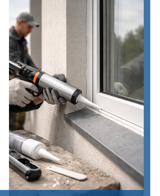Герметизация монтажных швов окон в Железногорске от 672 р. | ВЫСОТНИК-Жлр
