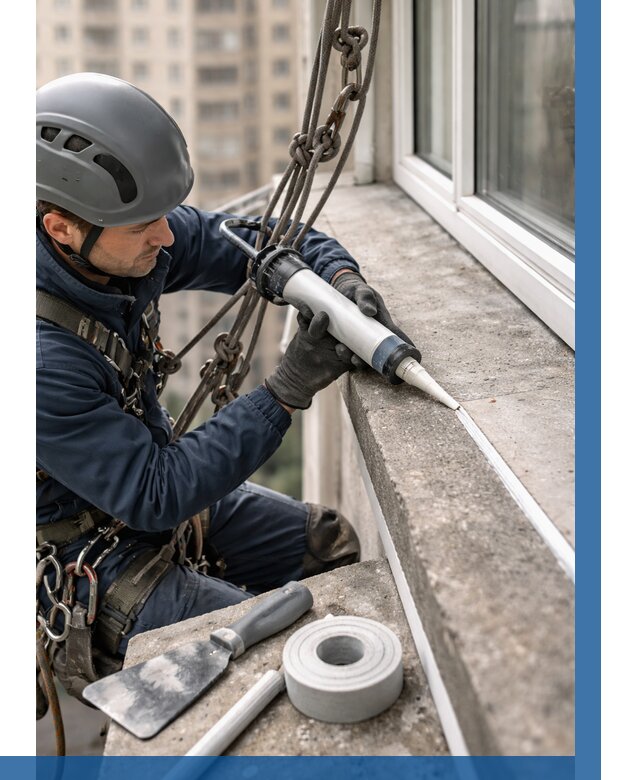 Герметизация балконного козырька в Железногорске от 4652 р. | ВЫСОТНИК-Жлр