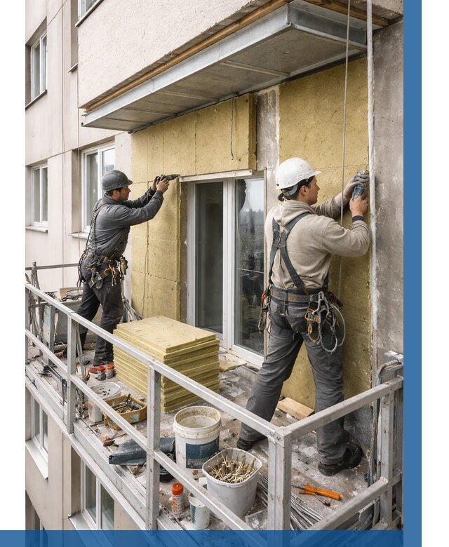 Утепление балкона снаружи в Железногорске от 1654 р. под ключ ВЫСОТНИК-Жлр