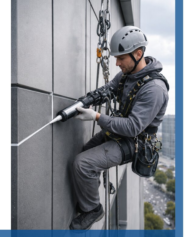 Герметизация стыков фасадных панелей в Железногорске от 6719 р.| ВЫСОТНИК-Жлр