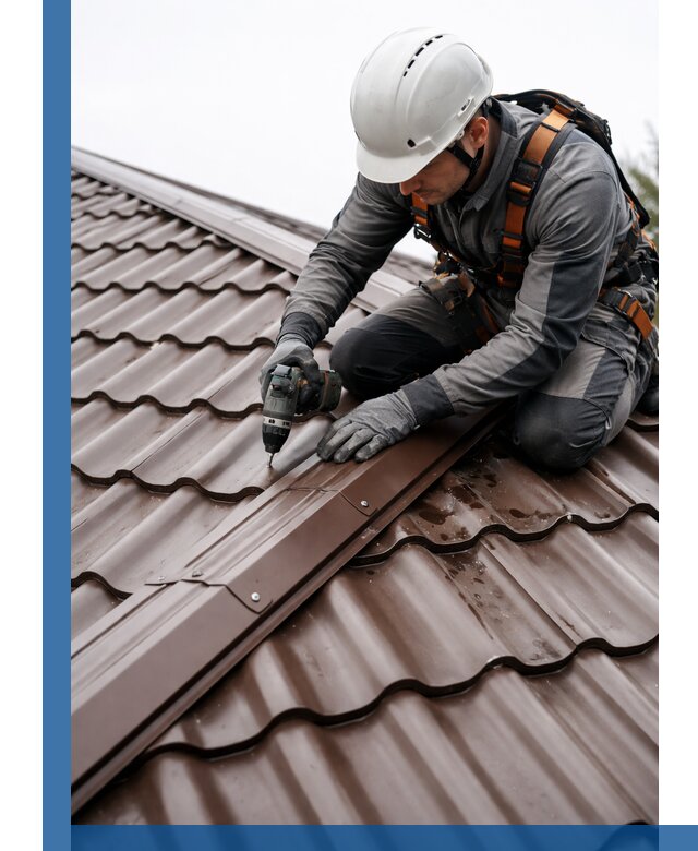 Ремонт металлочерепицы на крыше в Железногорске профессионально