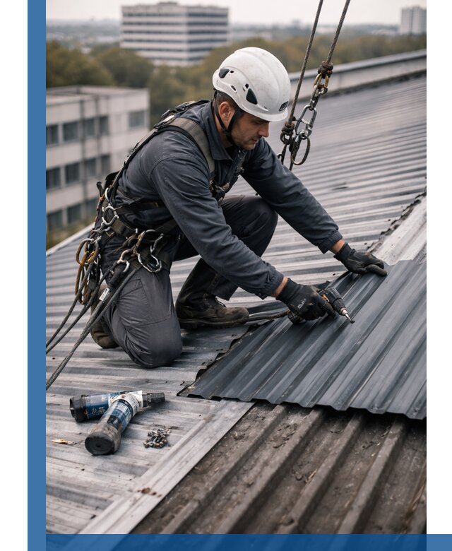 Ремонт профнастила на кровле в Железногорске, работы под ключ