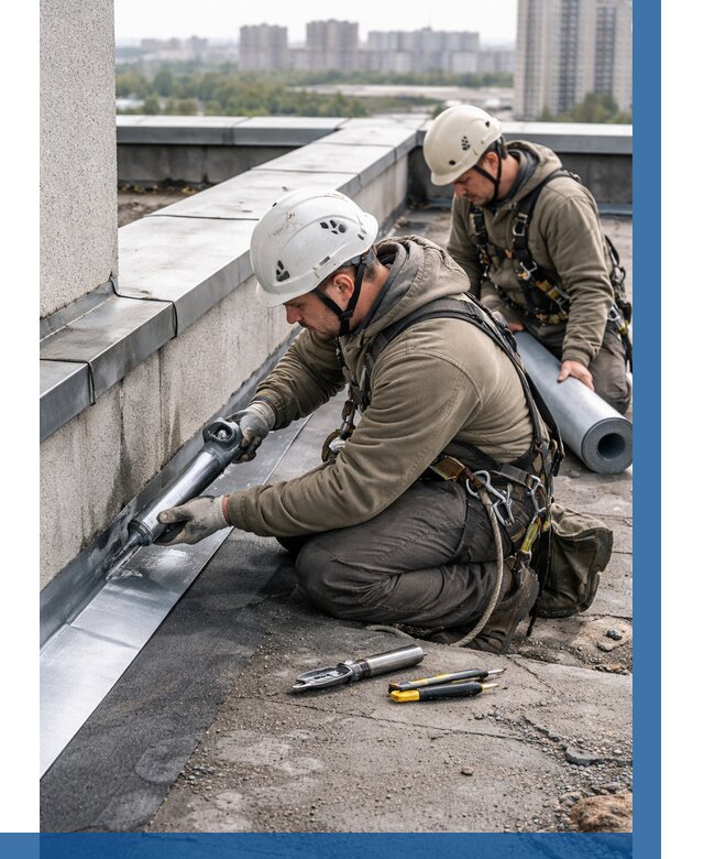 Ремонт кровельных примыканий в Железногорске от 1240 р. | ВЫСОТНИК-Жлр