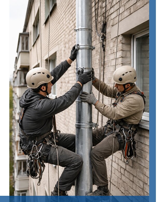 Замена водосточных труб в Железногорске от 6719 р. | ВЫСОТНИК-Жлр