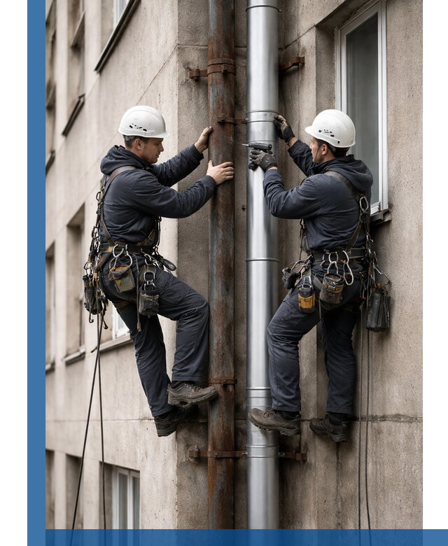 Замена водосточных труб в Железногорске: монтаж и демонтаж под ключ