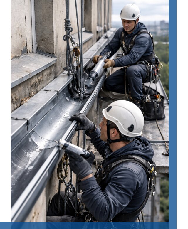 Ремонт водосточных желобов в Железногорске от 6719 р. | ВЫСОТНИК-Жлр