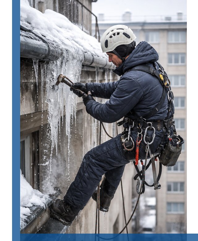 Удаление наледи и чистка водостоков в Железногорске оперативно и безопасно