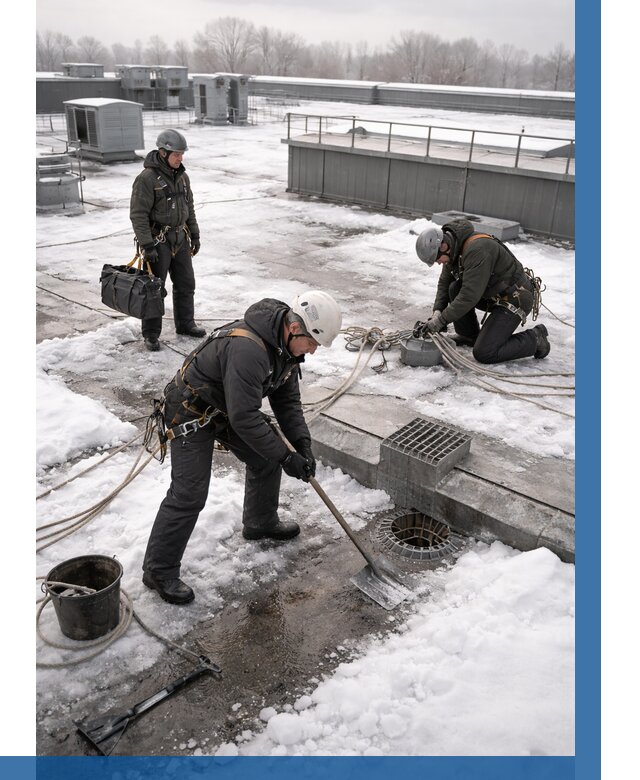 Абонентское обслуживание кровли зимой в Железногорске от 8270 р. | ВЫСОТНИК-Жлр