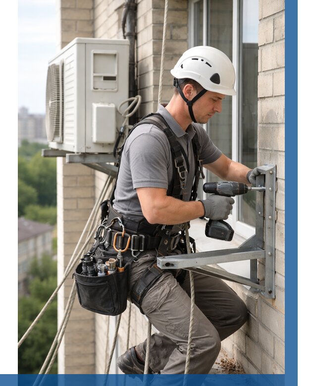 Установка кронштейнов кондиционера в Железногорске от 3618 р. | ВЫСОТНИК-Жлр