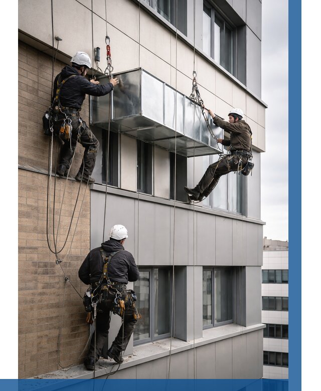 Монтаж воздуховодов на фасаде в Железногорске от 1551 р. | ВЫСОТНИК-Жлр