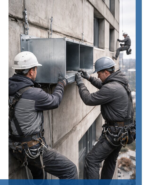 Монтаж вентиляционных коробов в Железногорске от 3101 р. | ВЫСОТНИК-Жлр