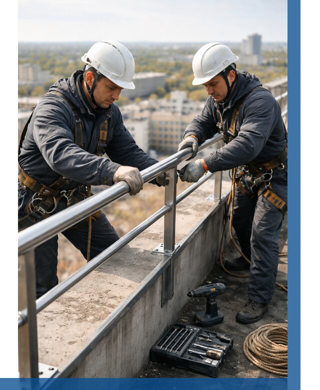 Монтаж перил на высоте в Железногорске от 2584 р. | ВЫСОТНИК-Жлр