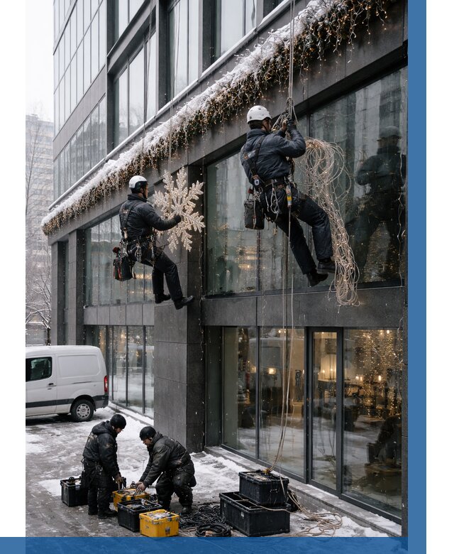 Демонтаж новогоднего оформления в Железногорске от 5685 р. | ВЫСОТНИК-Жлр