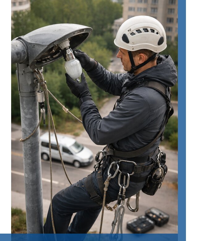 Замена ламп на высоте в Железногорске от 2584 р. | ВЫСОТНИК-Жлр