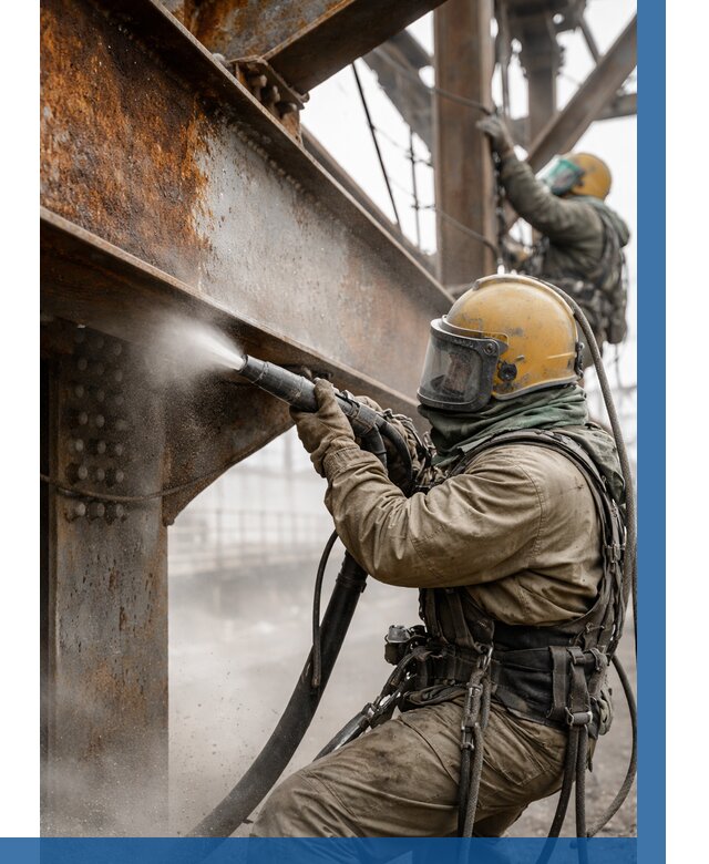 Пескоструйная очистка металлоконструкций в Железногорске по 620 р.  ВЫСОТНИК-Жлр