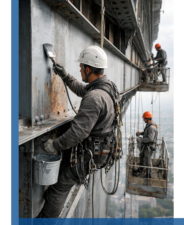 Покраска металлоконструкций на высоте в Железногорске профессионально