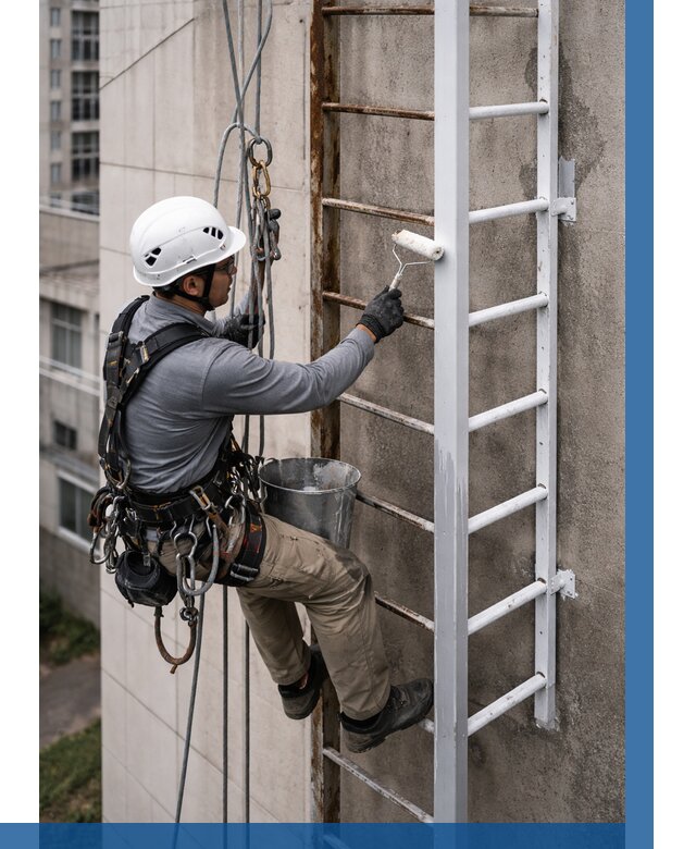 Покраска пожарных лестниц в Железногорске от 4652 р. | ВЫСОТНИК-Жлр