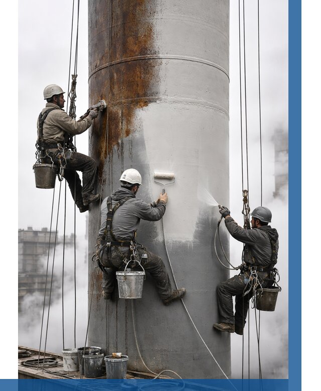 Покраска дымовых труб в Железногорске от 8786 р. | ВЫСОТНИК-Жлр