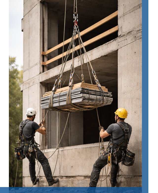 Подъем материала на этаж веревками в Железногорске от 1551 р. | ВЫСОТНИК-Жлр