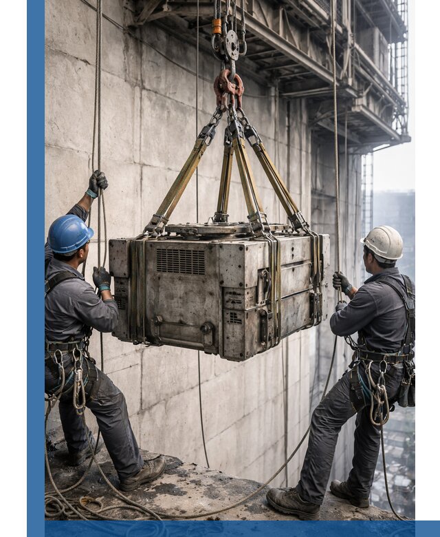 Такелажные работы на высоте, подъем и монтаж грузов в Железногорске