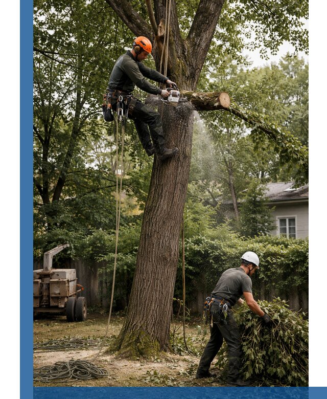 Кронирование деревьев в Железногорске, безопасная высотная обрезка
