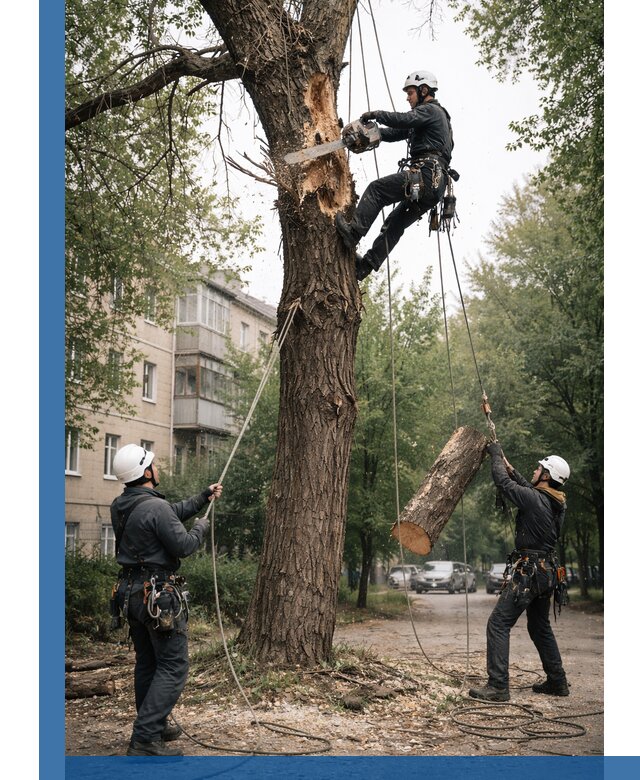 Срочное удаление аварийных деревьев в Железногорске с гарантией безопасности