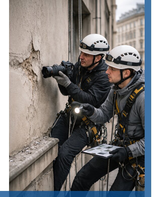 Фотофиксация дефектов фасада в Железногорске от 4652 р. | ВЫСОТНИК-Жлр